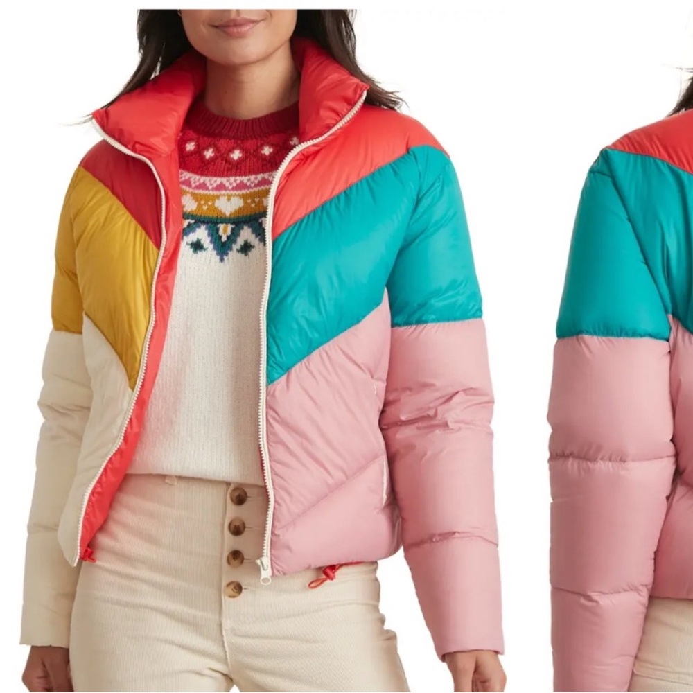 Marine Layer Multicolor Puffer Jacket